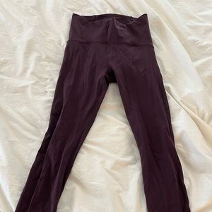 Lululemon 7/8 crop leggings with mesh